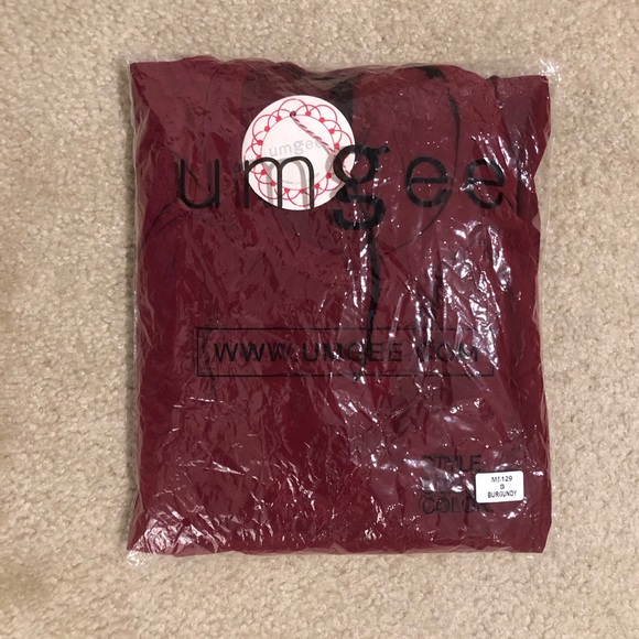 Umgee Bell Ruffle Sleeve Tiered Oversized Short Sleeve In Burgundy. NWT! Sz S - Picture 8 of 9
